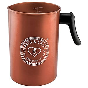 Hearts & Crafts Candle Pots, 64oz. Aluminum Candle Making Pouring Pot for 4lb. Melted Wax, Copper Color - Best for Candles, Arts & Crafts, and More